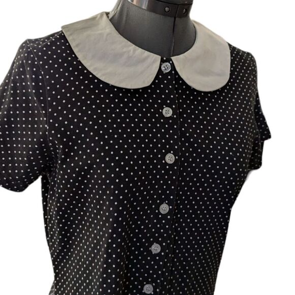 women's Y2K Energie brand black & white polka dot short‎ romper - Picture 5 of 6